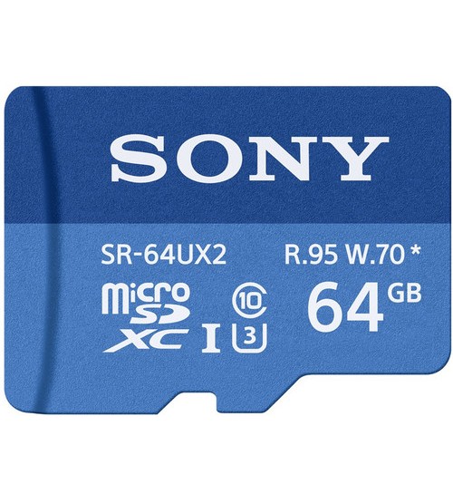 SONY SR-UX2A microSDXC 64GB Series 95MB/s with SD Card Adapter